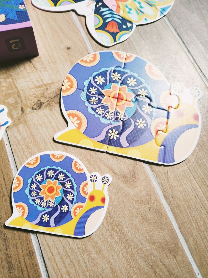 🦋Coffret évolutif Mon premier puzzle avec divers animaux colorés marque Mideer - photo numéro 2