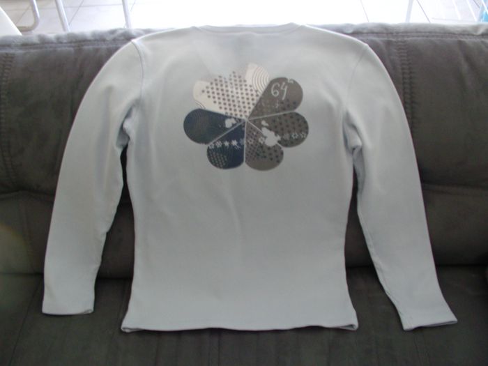 Tee shirt manches longues bleu ciel 64 - photo numéro 3