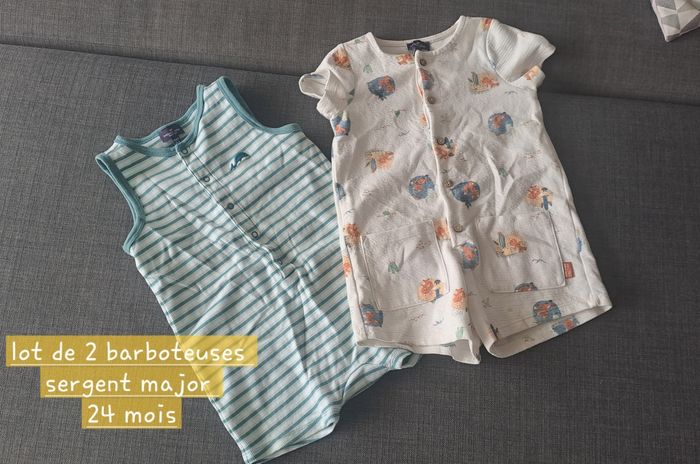 Lot de 2 barboteuses sergent major 24 mois