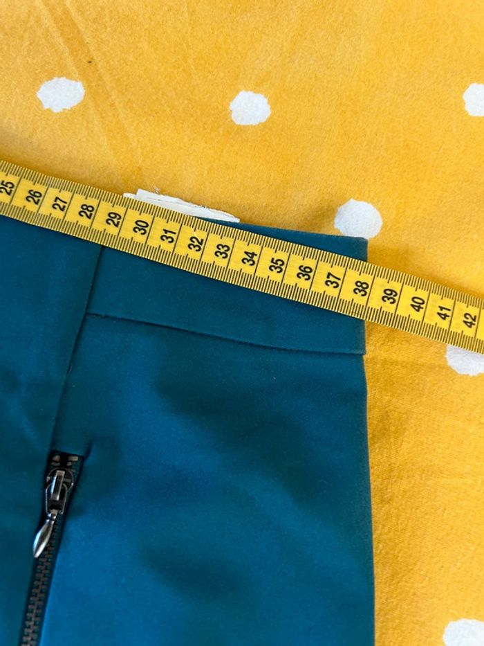 Mini jupe camaïeu taille 36 turquoise coton - photo numéro 8
