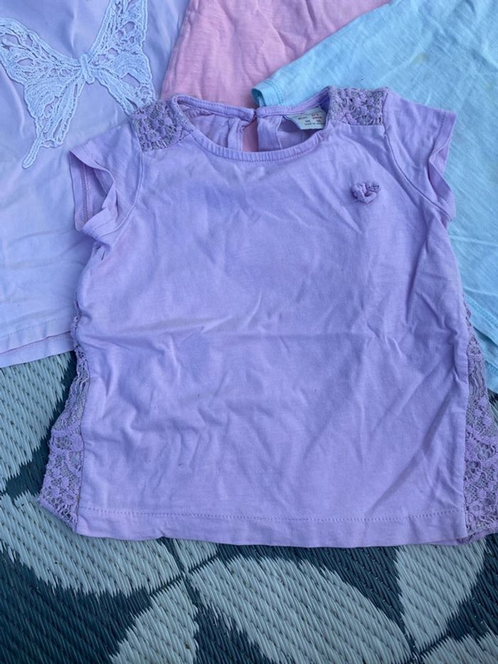 Lot de 4 t shirt Zara babygirl - photo numéro 2