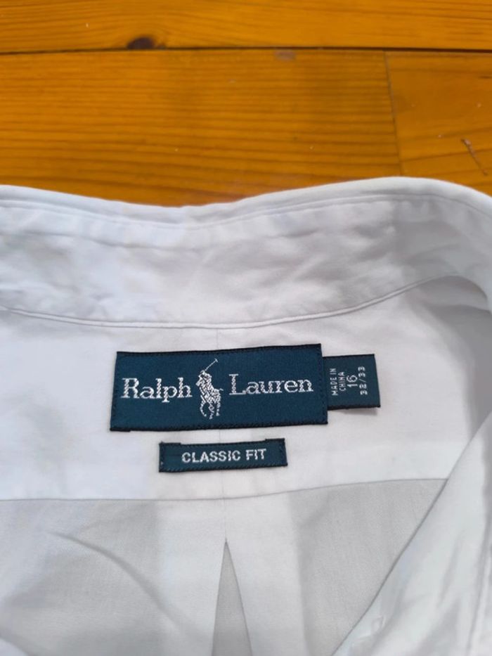 Chemise Ralph Lauren - Classic Fit - Logo brodé premium - Blanche - Taille L - photo numéro 8