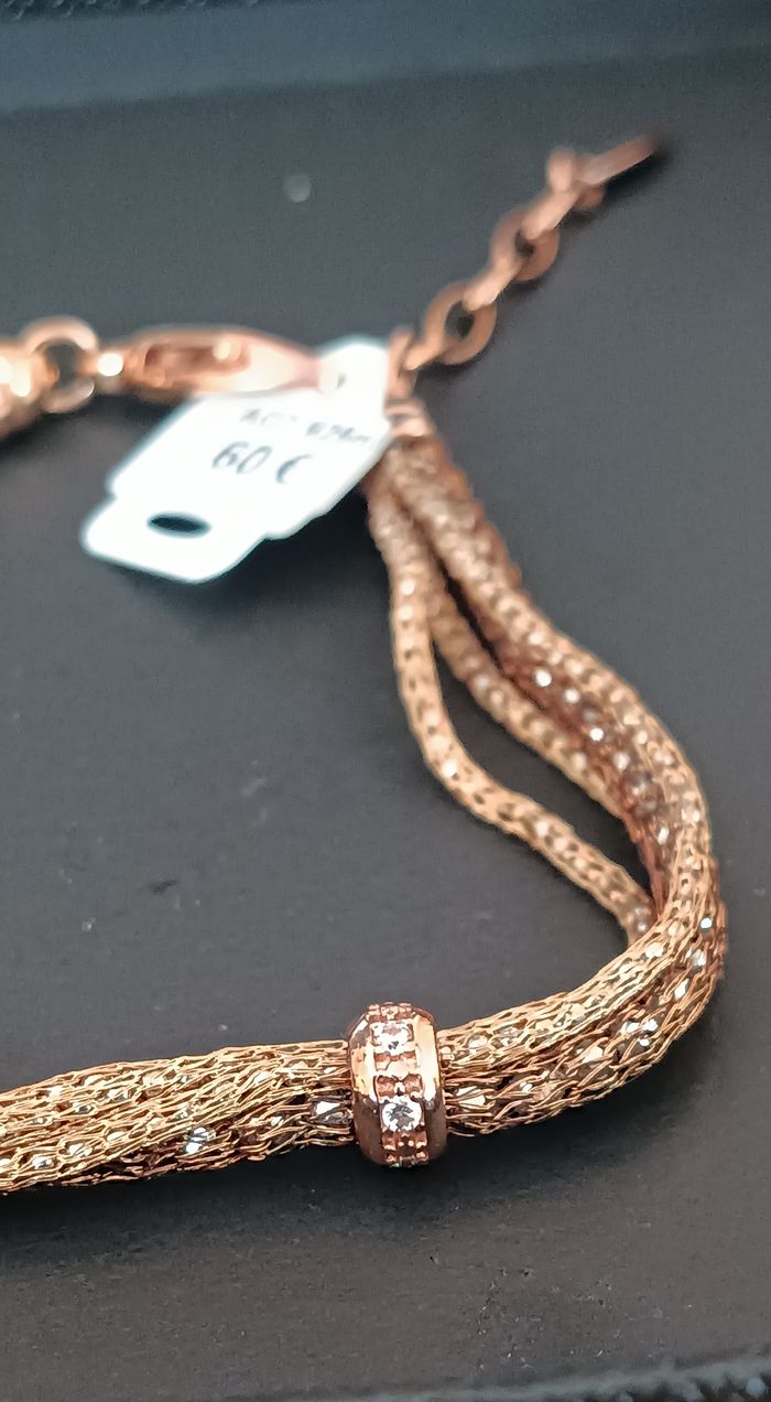 Bracelet Femme, 4 tours. Argent 925 et oxyde de zirconium. Neuf. - photo numéro 2