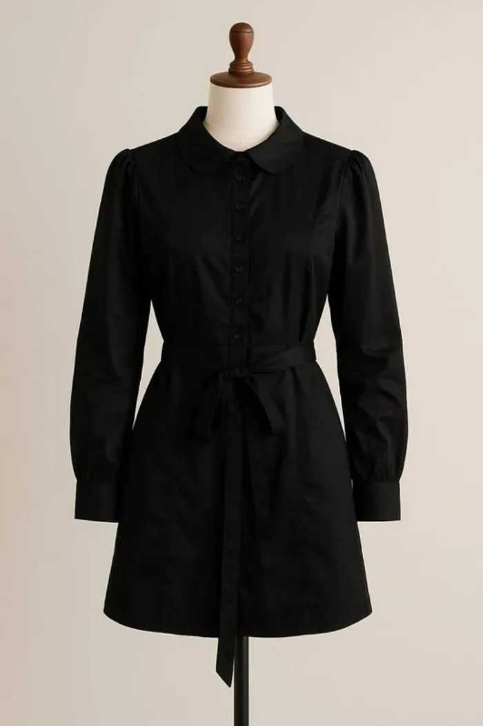Robe effet satinée noir Folia Taille 3 - photo numéro 2