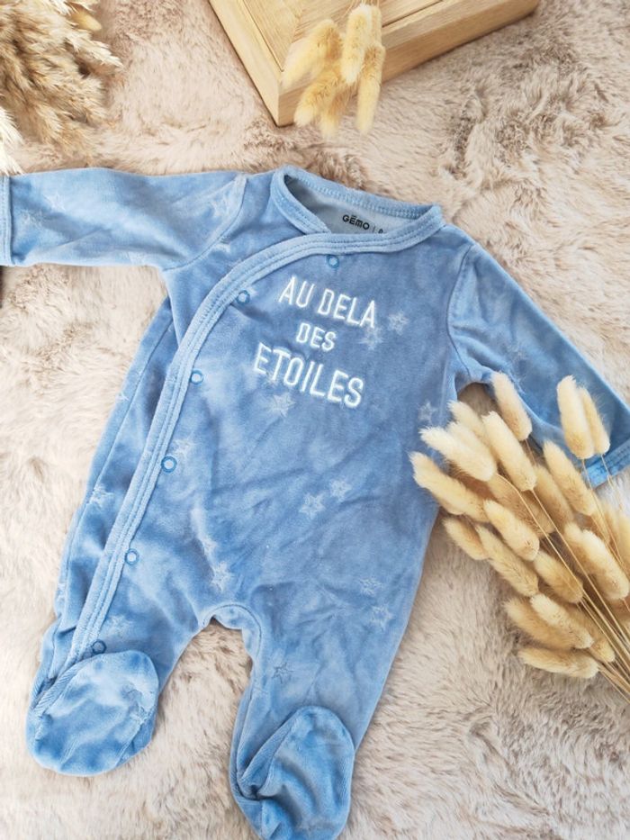 Pyjama velours Gémo 0 mois naissance