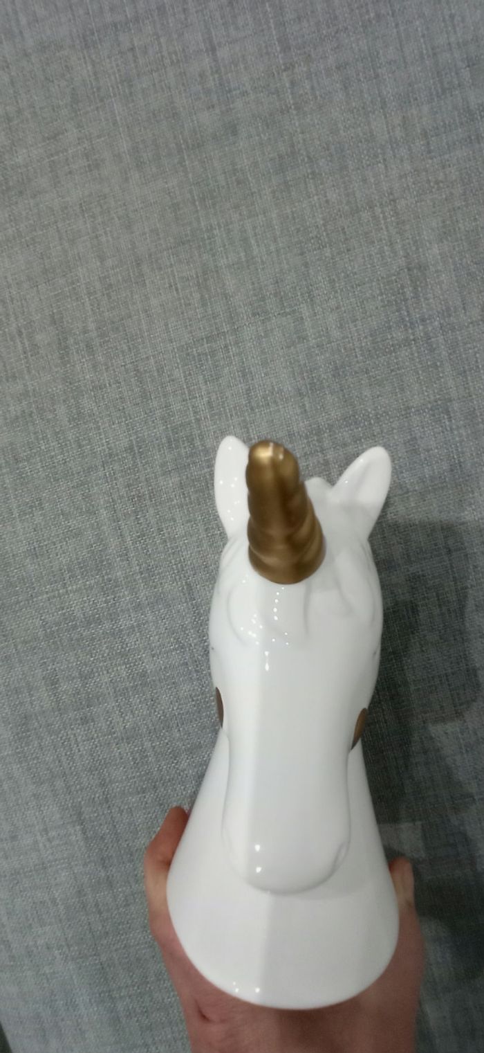 Tirelire enfant, Licorne, en céramique, TBE - photo numéro 4