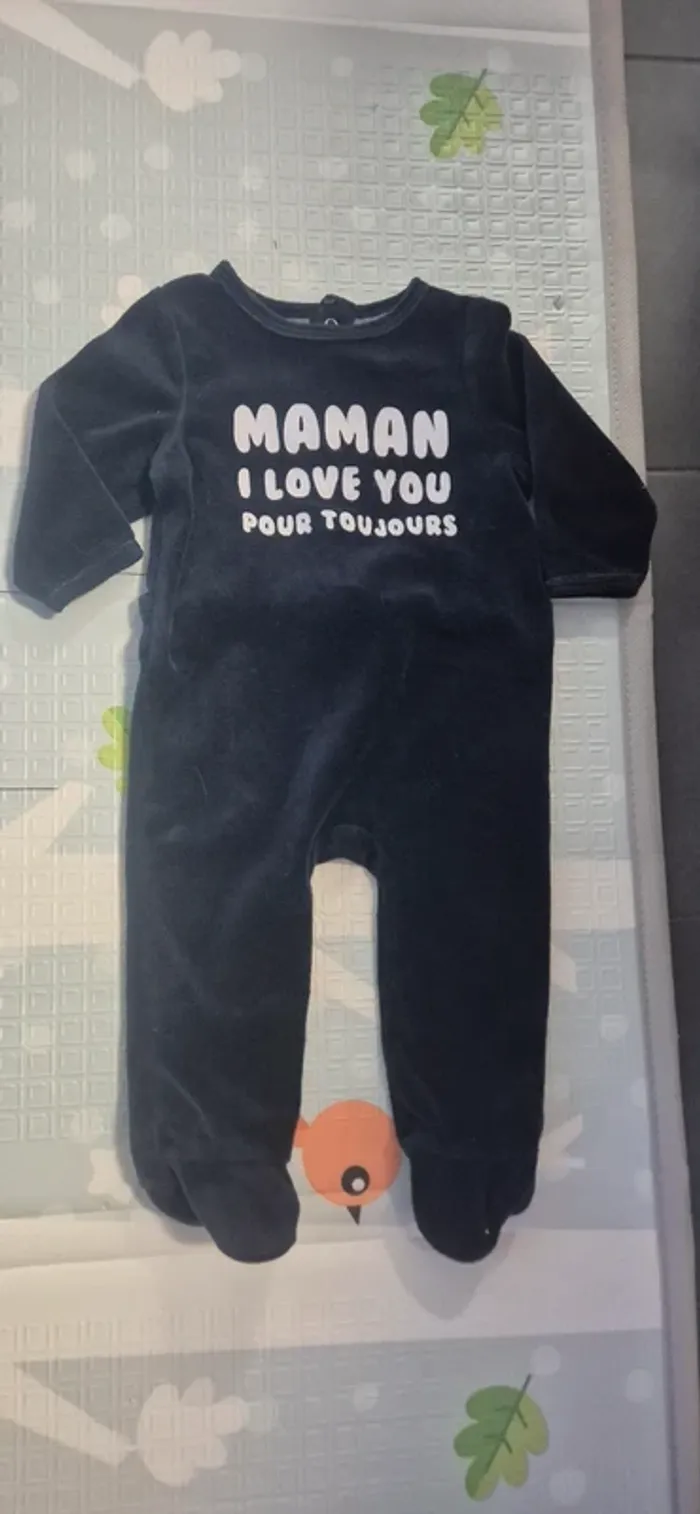 Pyjama velours mixte