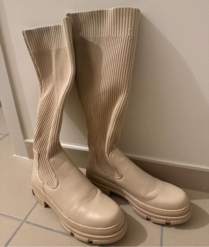 Botte guetre beige - photo numéro 2