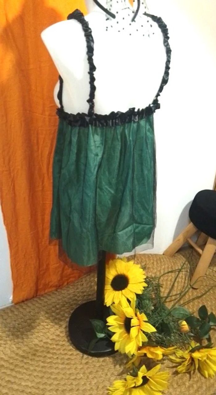 jupon à bretelles / serre-tête chapeau de sorcière ( mesure dans l'annonce) neuf - photo numéro 2