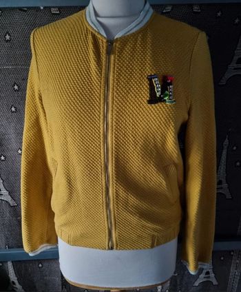 Veste zippée moutarde taille S-M