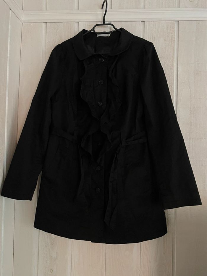 Manteau noir forme trench - 3 suisses - 40 - photo numéro 2