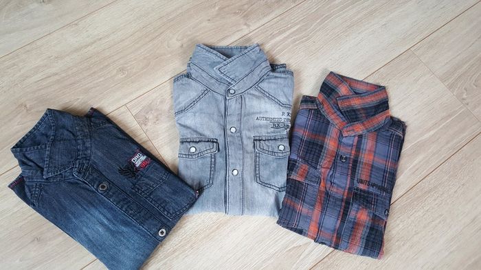 Lot 3 chemises manches longues 8 ans