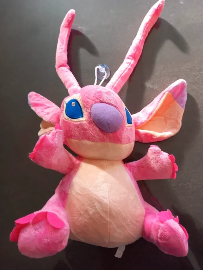 Peluche Martien rose avec grandes oreilles