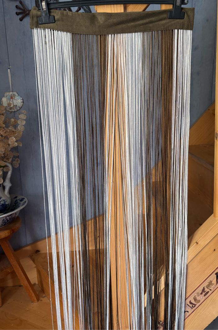 rideau fils marron et beige - photo numéro 3