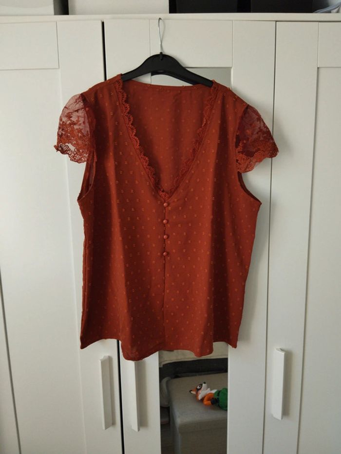 Blouse femme rouille