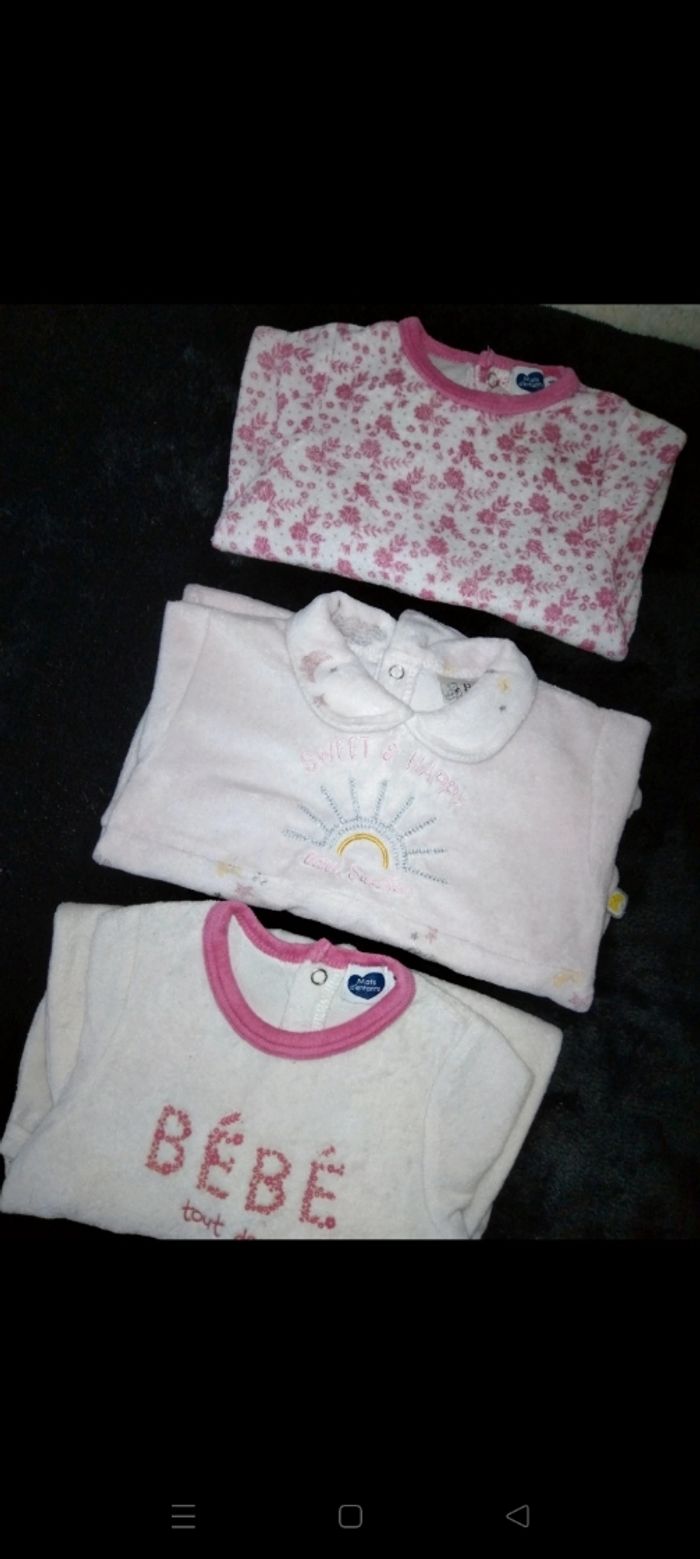 Lot de 3 grenouillère