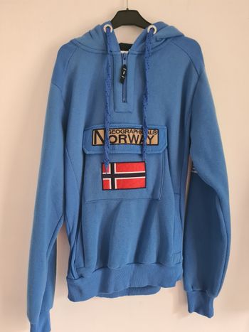 Sweat à capuche bleu Geographic Norway / Taille XL