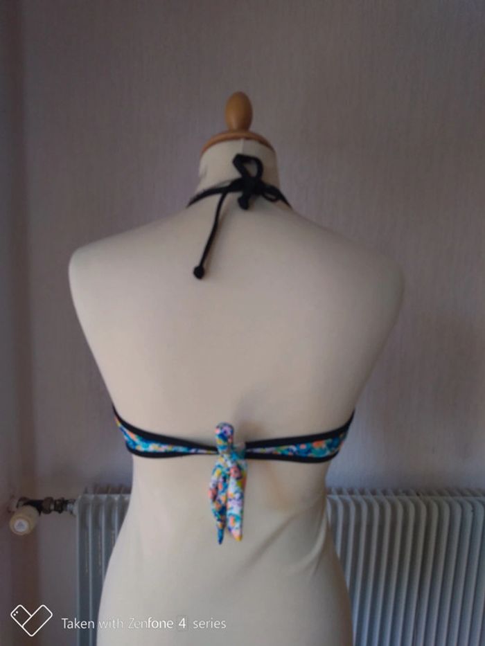 maillot de bain fleur 2 pièces bikini bonnet D ou E - photo numéro 4