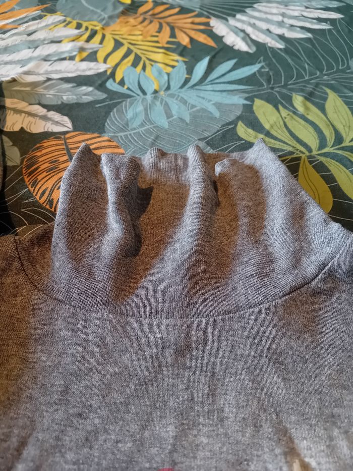 Sous-pull gris col roulé Kiabi - photo numéro 4