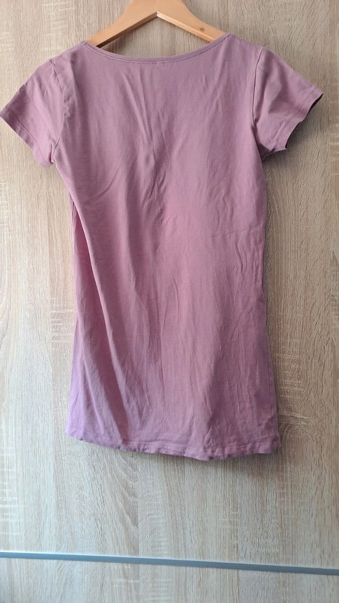 T shirt Benetton rose foncé taille S - photo numéro 3