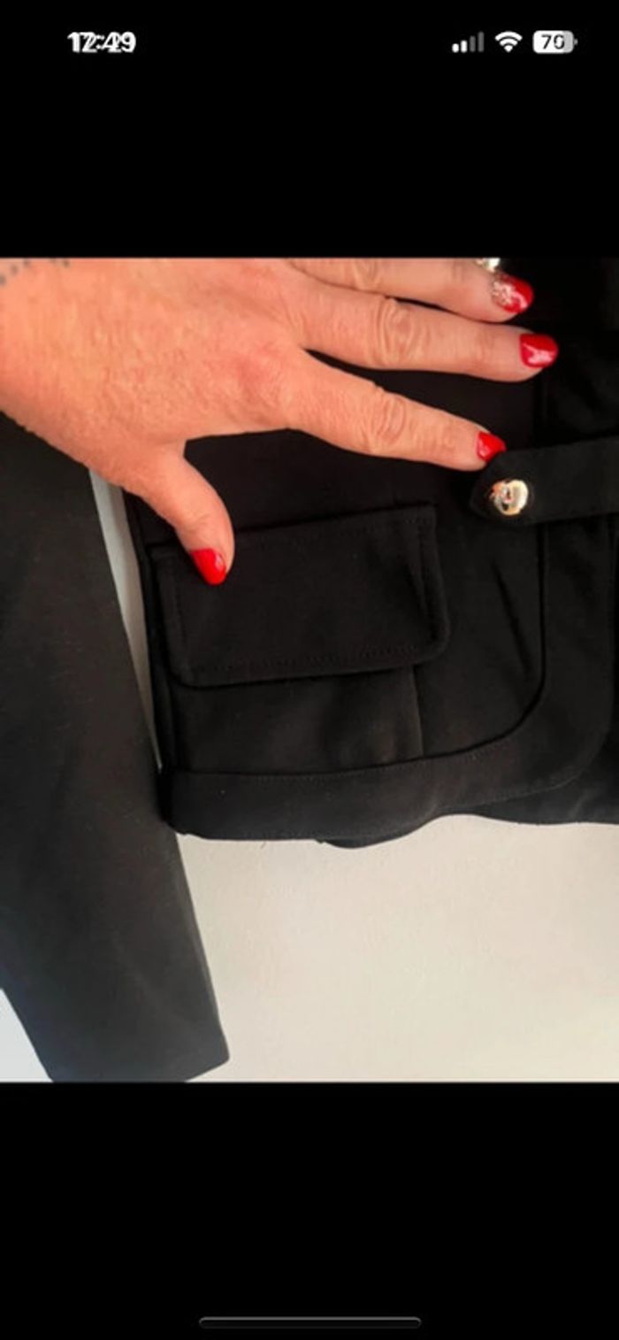 Veste style officier noire - Taille S - photo numéro 6