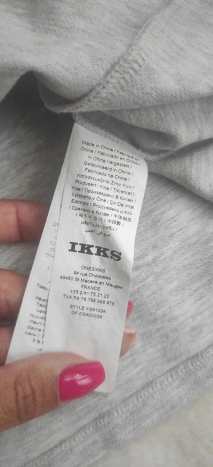 Petite robe Polo grise col blanc sans manches Way by IKKS XS zip décolleté - photo numéro 9