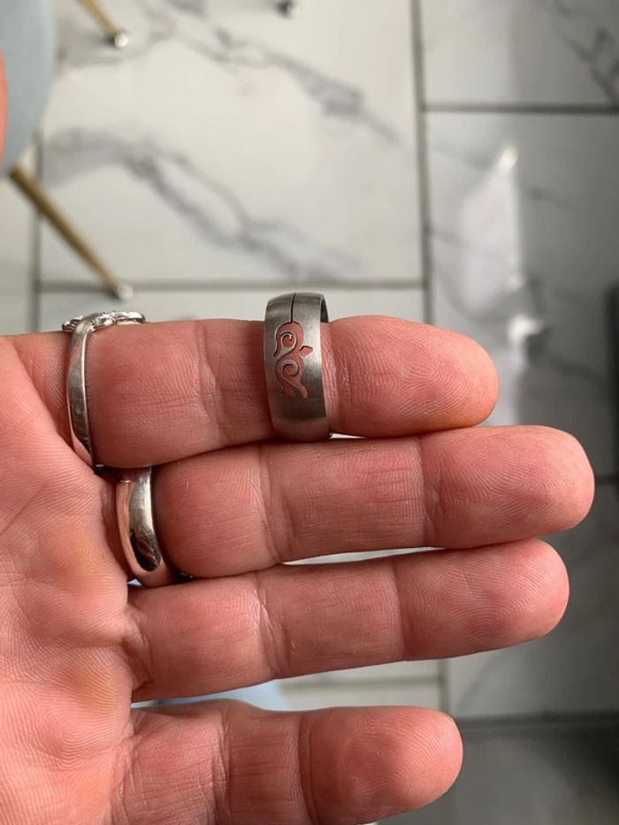 Bague acier taille 20 - photo numéro 3