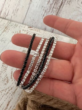 Lot de 5 bracelets élastique en strass