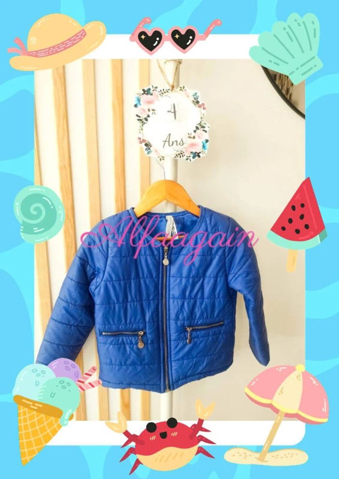 Blouson bleu Lulu castagnette 4ans