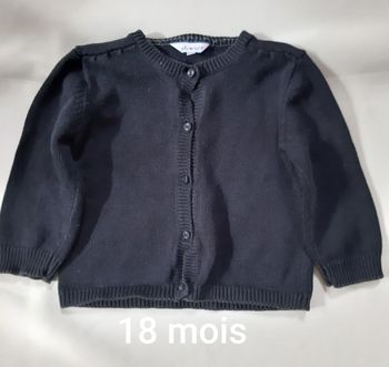 Gilet noir en coton fille - Kid Kanaï - 18 mois