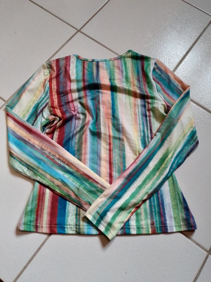 Pull fin femme rayé vert Shein - photo numéro 8