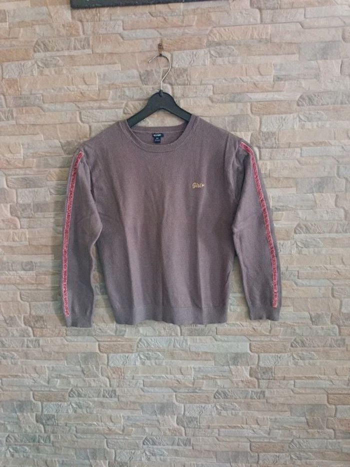 Pull taupe Kiabi 10A