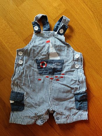 Salopette short été marin taille 6 mois