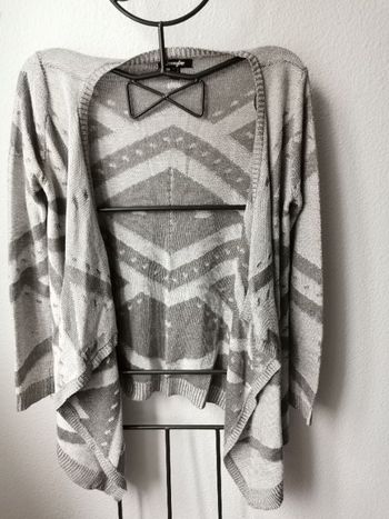 Gilet/Veste asymétrique gris JENNYFER