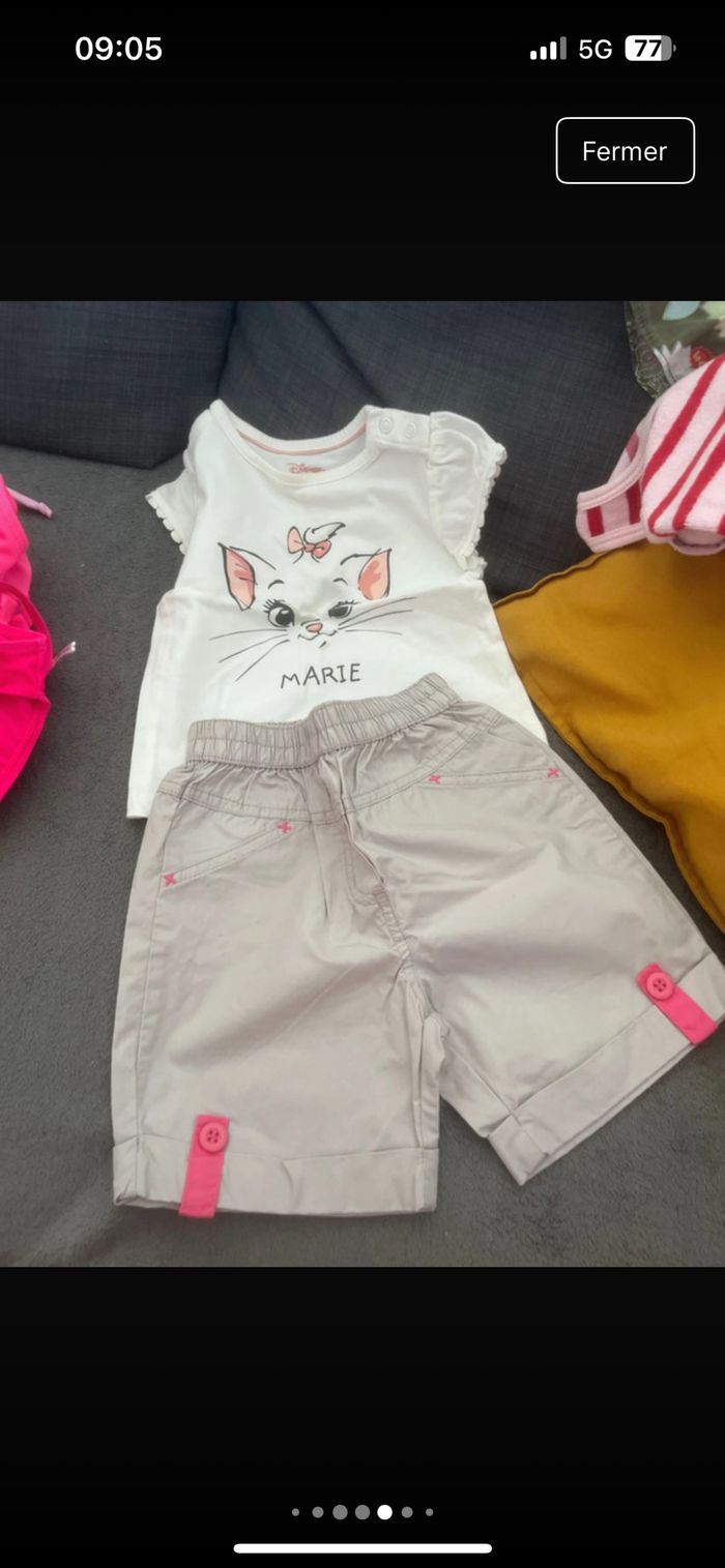Hauts et shorts bébé fille 18mois - photo numéro 4