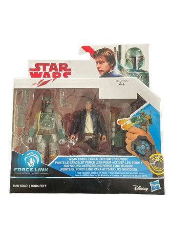 Figurines Star Wars Han Solo et Boba Fett Force Link Hasbro neuf