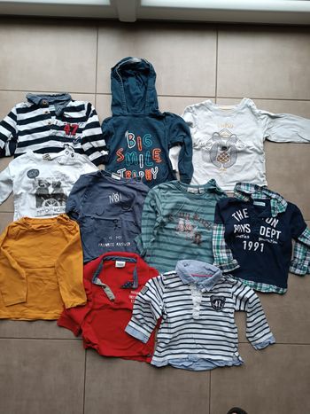 Lot T-shirt manche longue 18 mois