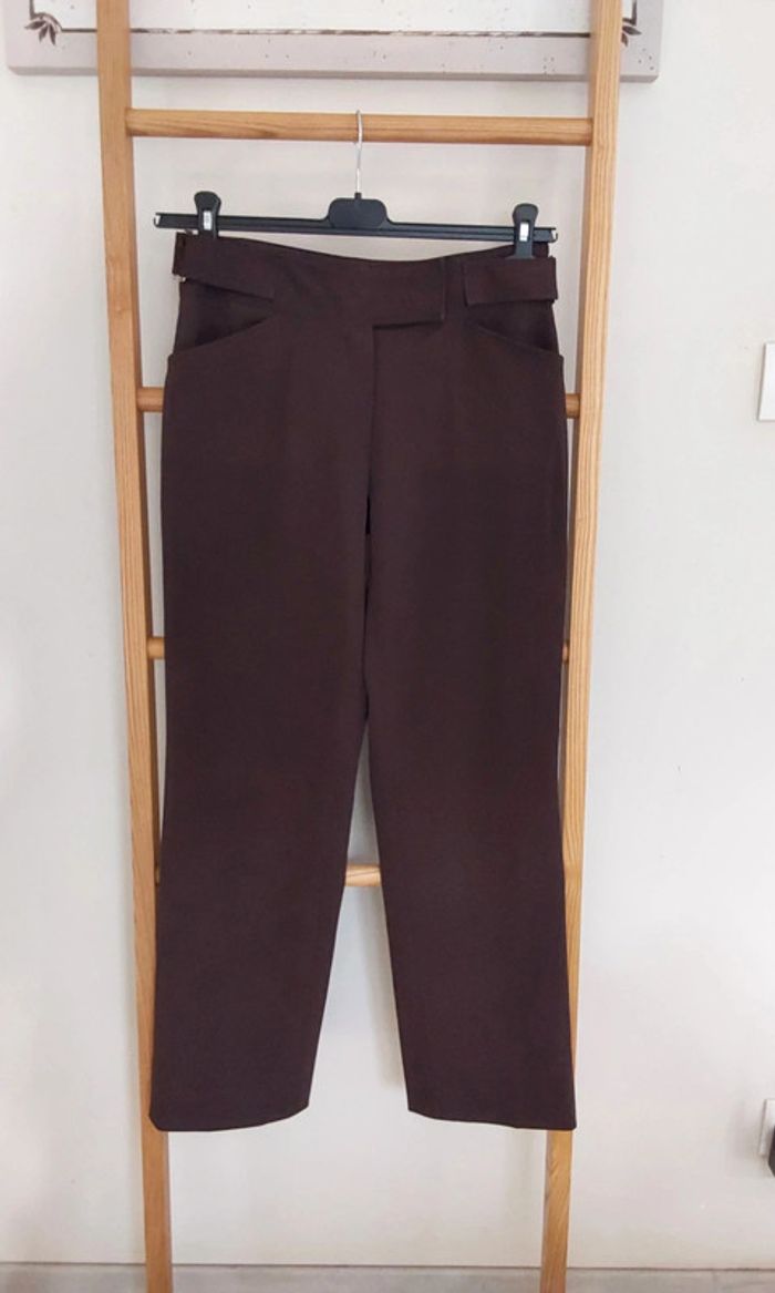Pantalon marron chic Autre Ton T 36 - photo numéro 5