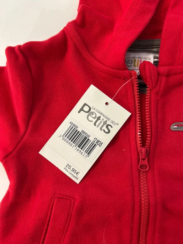 Gilet sweat capuche La compagnie des petits 12 mois - photo numéro 2