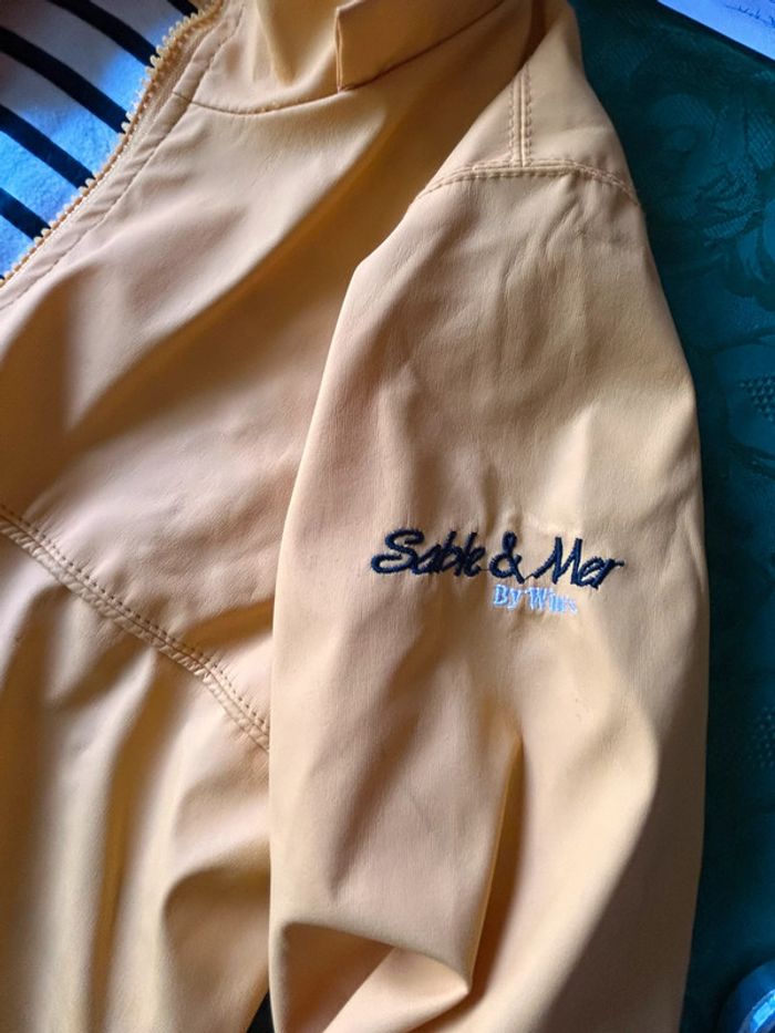 Veste imperméable jaune marinière 8 ans Sable & Mer - photo numéro 5