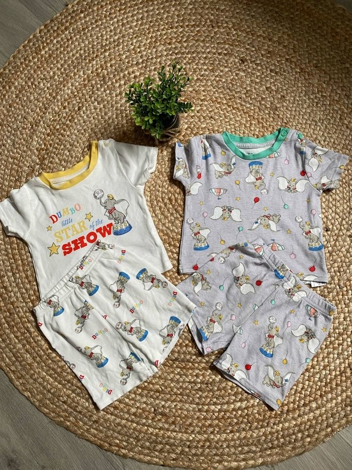 Lot 2 pyjamas dumbo 6/9 mois primark disney