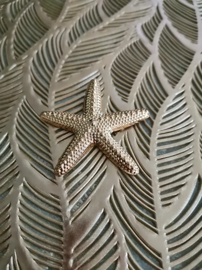 Broche étoile de mer doree