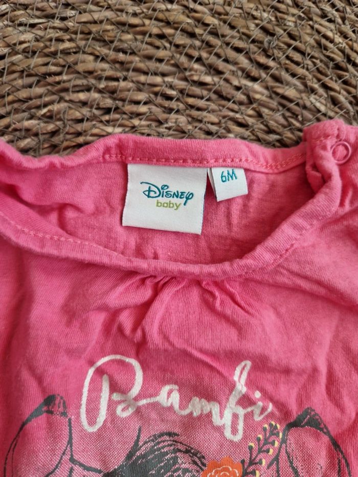 Joli tee-shirt manches longues Disney bambi taille 6 mois - photo numéro 3