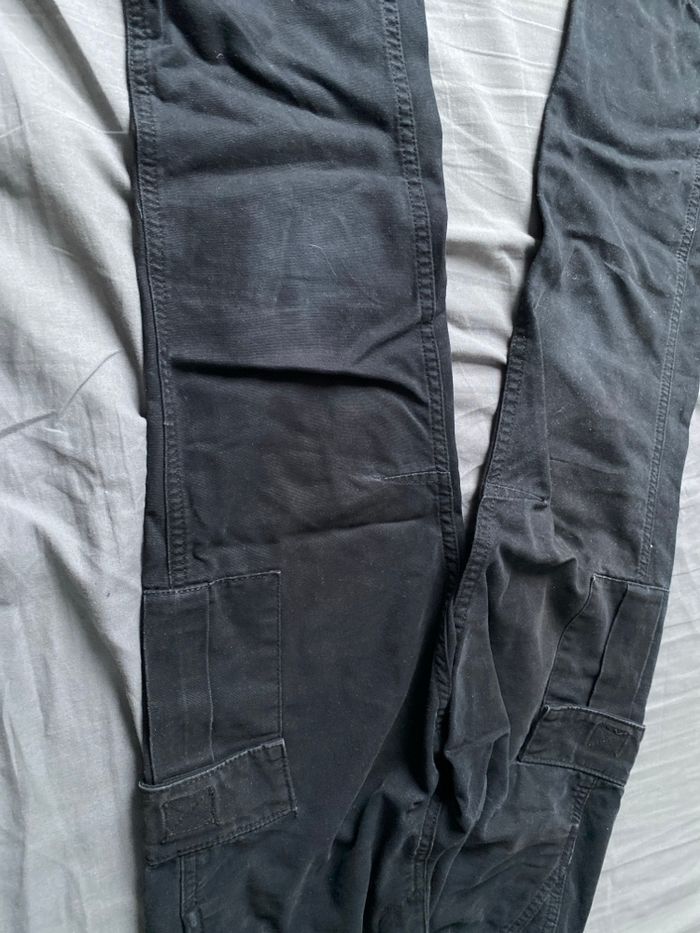 Jean cargo noir jack and jones  ( à ceinture réglable ) - photo numéro 2