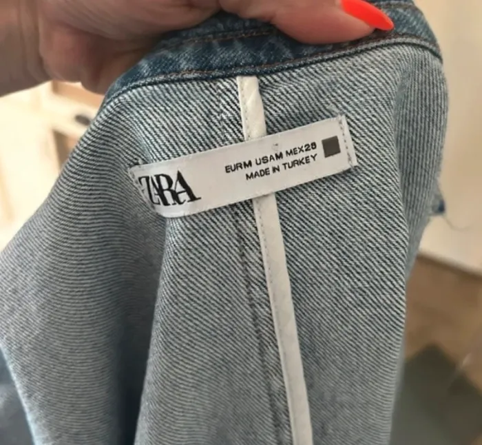 Zara, veste en jeans bleu femme, taille M/38 - photo numéro 6