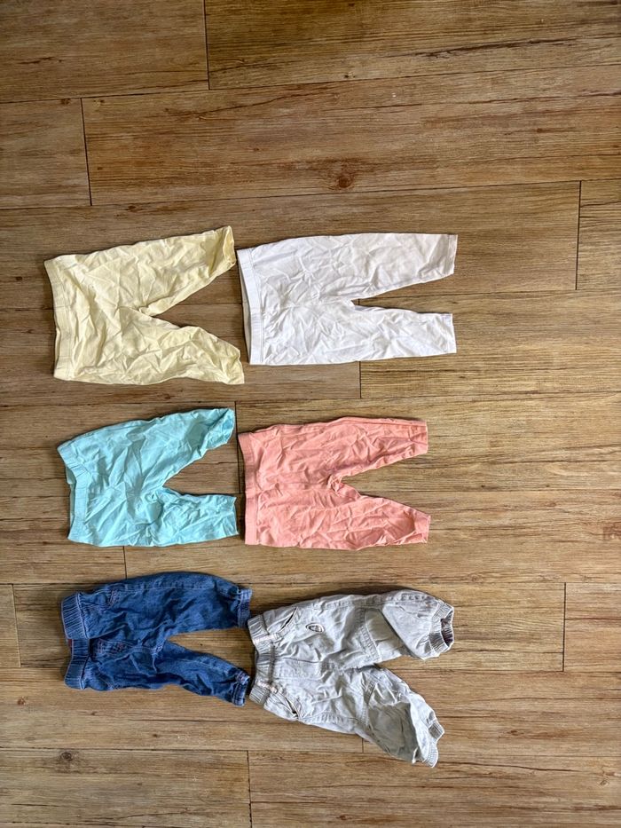 Lot 6 pantalons / leggins 6 mois - photo numéro 2