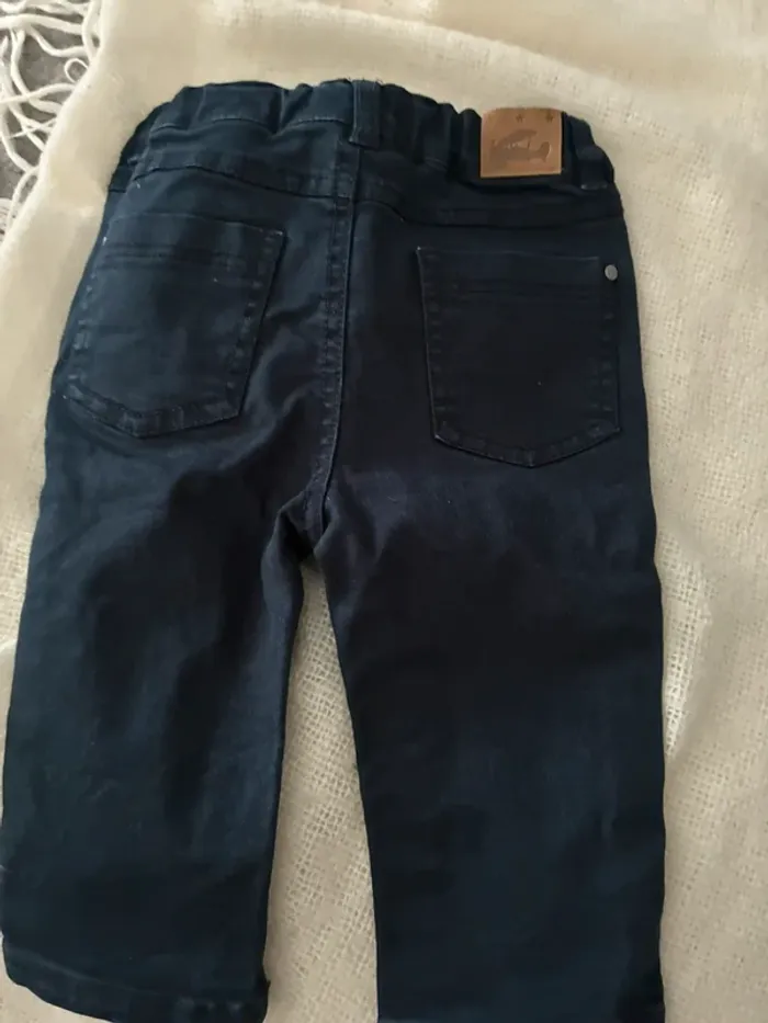 Jeans pantalon cadet Rousselle 12 mois denim - photo numéro 2