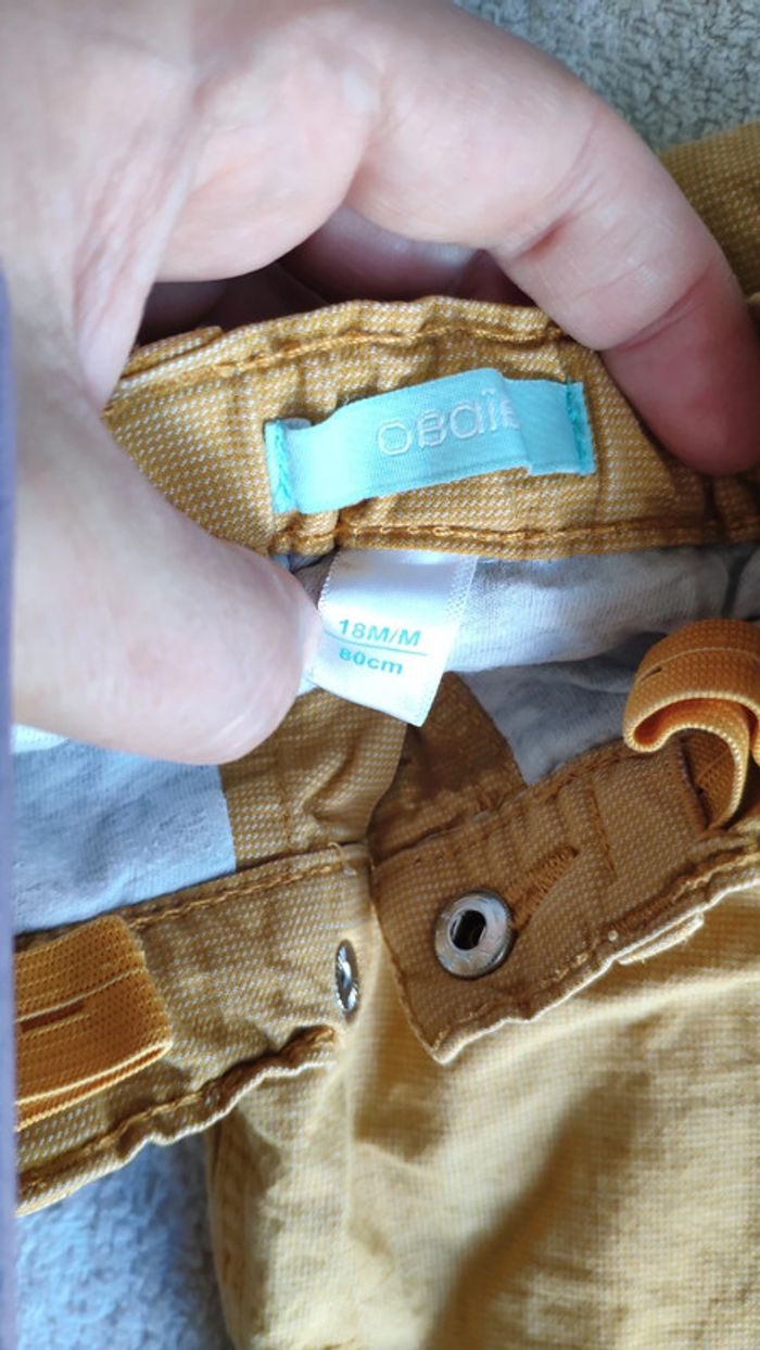 Pantalon moutarde obaibi 18 mois - photo numéro 3