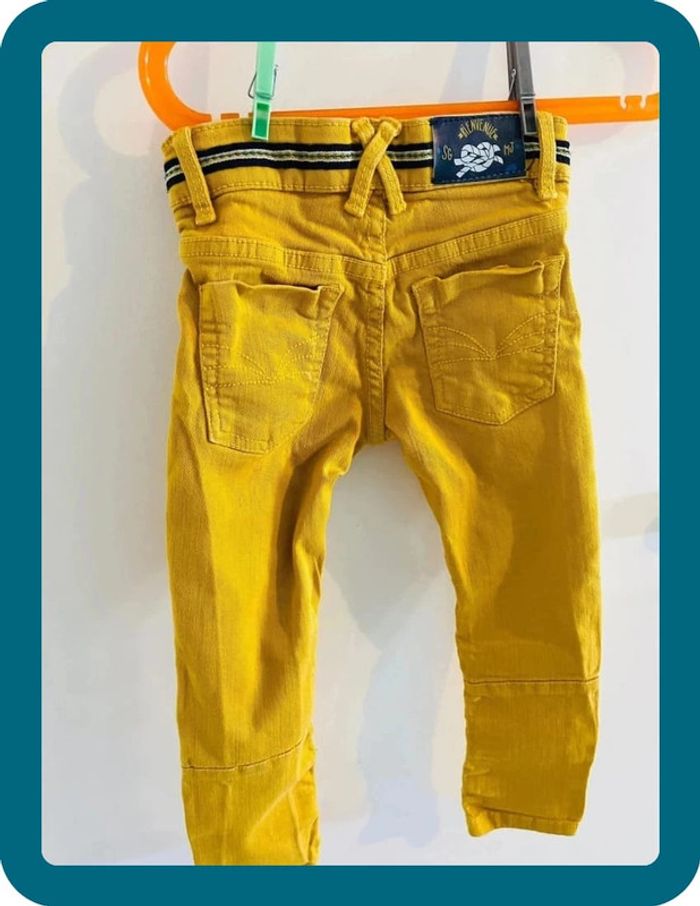 Beau jean moutarde garçon 3 ans sergent major - photo numéro 2