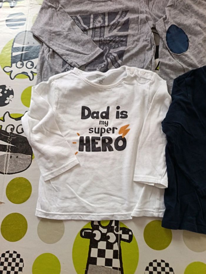 Lot 4 tee-shirt ML 24 mois Kiabi - photo numéro 2